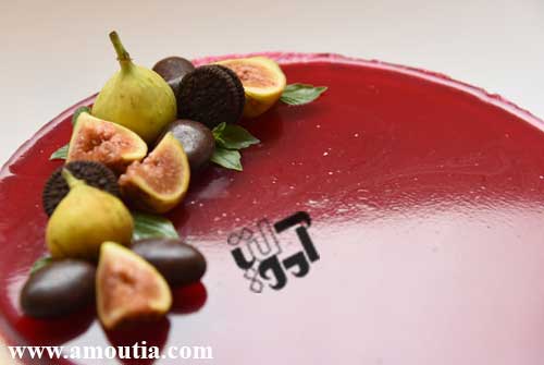 چیز کیک ژله ای آلبالویی - هنرخانه آموتیا