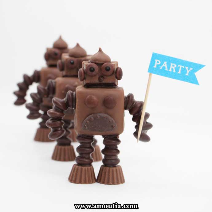 لشگر ربات های شکلاتی ساخته شده